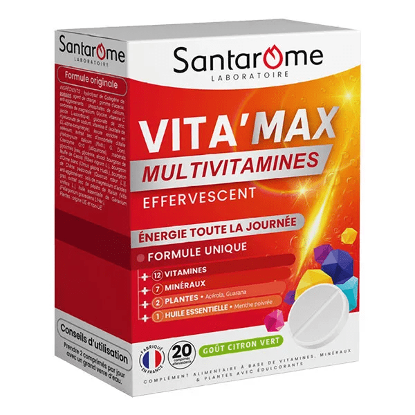 Vita'max Multivitamines Effervescent Energie 30 comprimés 2