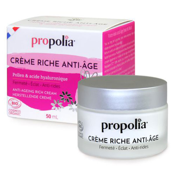Bio Crème riche anti-âge Pollen & Acide hyaluronique 50ml