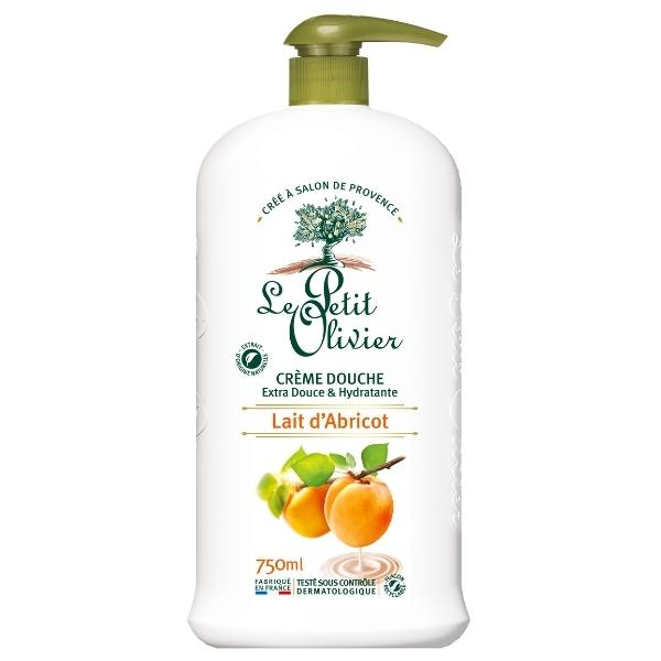 - Crème Douche Extra Douce - Lait Abricot - Sans Savon 750ml