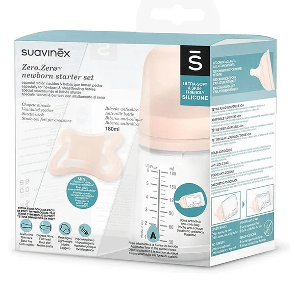 Set Zerø.Zerø Biberon A + Sucette -2/2 mois 180ml 2
