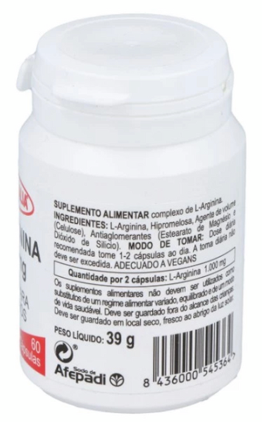 Integralia L-Arginina 500mg 60 Cápsulas