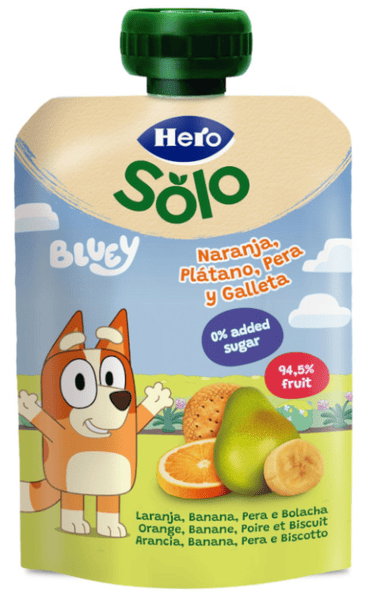 Hero Solo Naranja Bolsita Plátano, Pera Y Galleta +6M 100 Gr