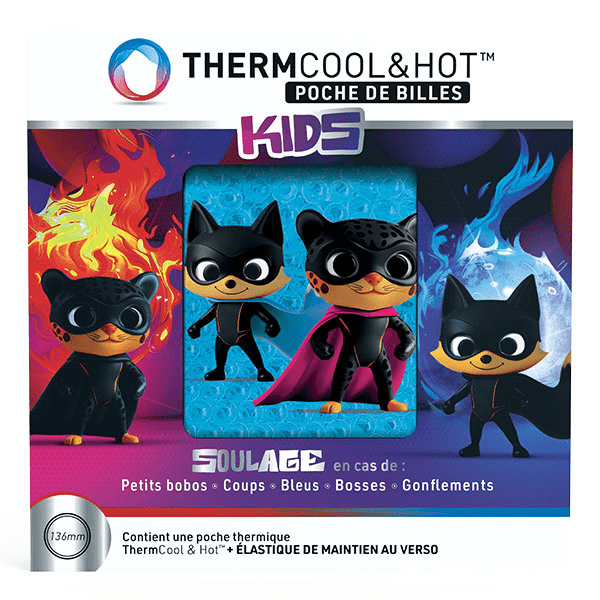 ThermCool&Hot Poche de Billes Kids Héros Soulage et Apaise les Petits Bobos, Bleus, Fièvre, Piqûres 3
