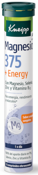 Kneipp Magnesio 375 +Energy Vitaminas 15 Comprimidos Efervescentes