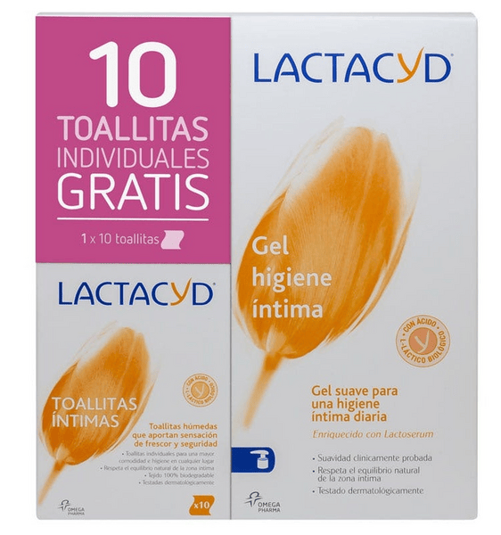 Lactacyd Gel Higiene Íntima 400Ml + Toallitas Íntimas 10 Uds.