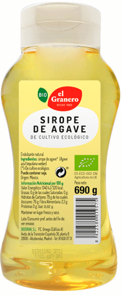 El Granero Integral Sirope De Ágave Bio 700 Gr