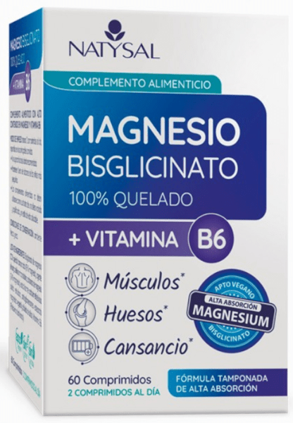 Natysal Magnesio Bisglicinato + Vit. B6 60 Comprimidos