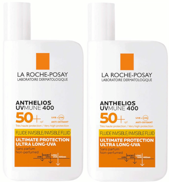 La Roche Posay Anthelios UV-MUNE 400 Fluido Invisible SPF50+ 2x50 ml