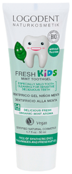 Logona Logodent Pasta De Dientes Infantil Menta Sin Flúor 0-6 Años 50 Ml