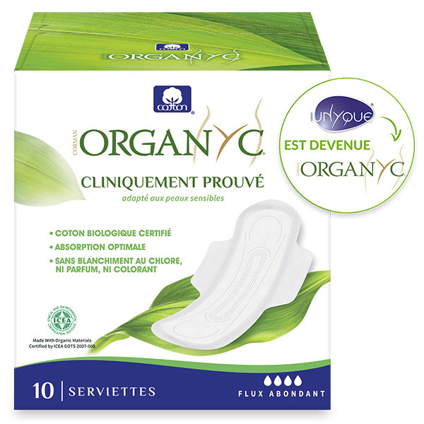 Serviette Flux Abondant Coton Bio 10 unités 2
