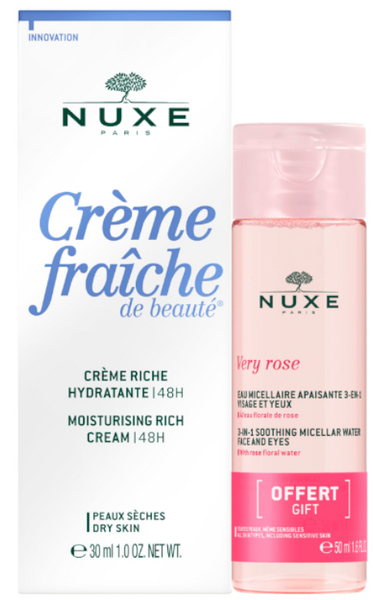 Nuxe Crème Fraîche De Beauté Crema Rica 30 Ml + Agua Micelar 50 Ml