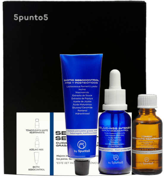 5punto5 Azelaic-NSS Intensive 30 ml + Biotic Sebocontrol 50 ml + Mini Tónico Exfoliante