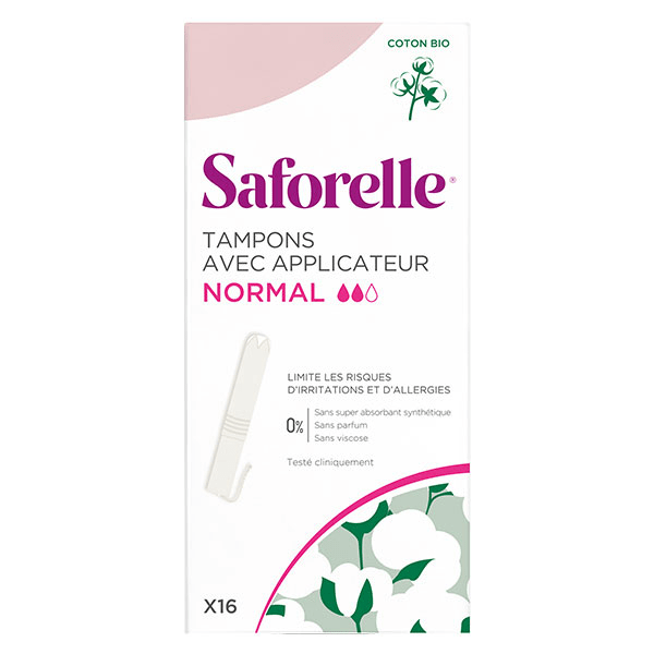 Protections Tampons Normal en Coton Bio avec Applicateur 16 unités 5