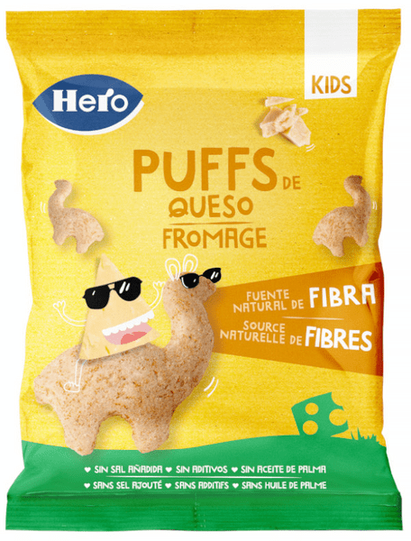 Hero Kids Puffs Snack en Forma de Llama Sabor Queso 12 gr