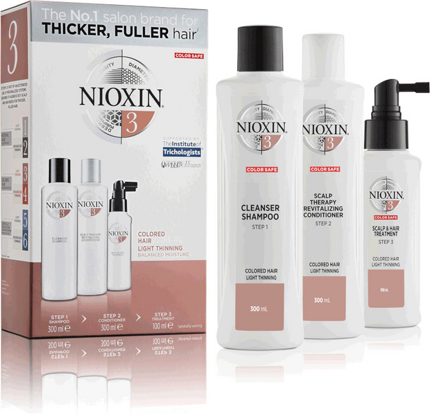 Nioxin Sistema 3 Kit Cabello Teñido, Debilitado Y Pérdida De Densidad