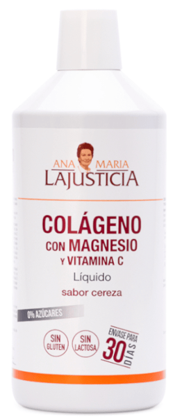 Ana Maria Lajusticia Colágeno, Magnesio y Vitamina C Sabor Cereza 1 L