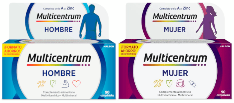 Multicentrum Hombre Multivitamínico Multimineral 90 Comprimidos + Mujer 90 Comprimidos