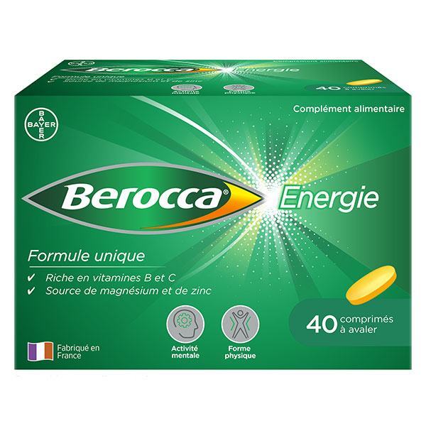 Energie Vitamine B et C Magnésium Zinc 40 comprimés