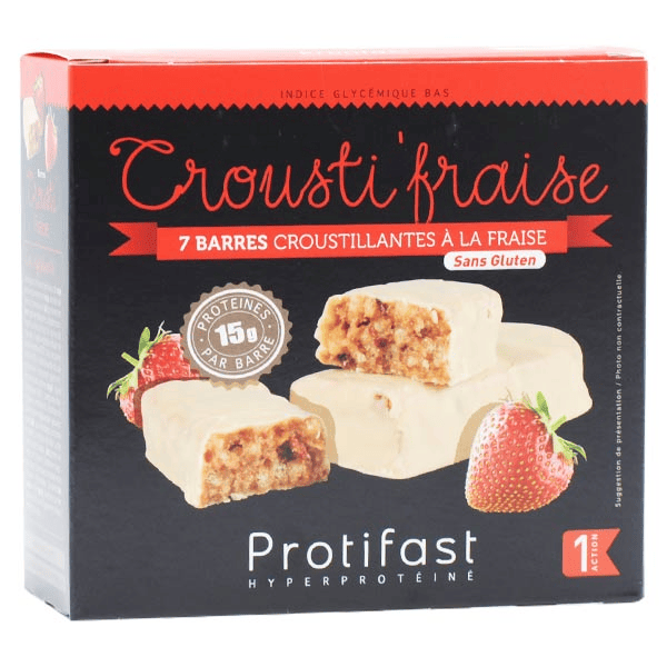 En-Cas Hyperprotéiné Crousti' Fraise 7 barres 2
