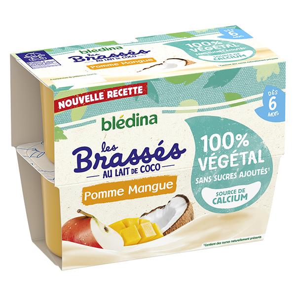 Blédina Les Brassés 100% Végétal Mangue Lot de 4 x 95g 3