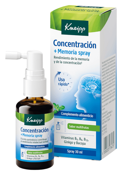 kneipp concentracion  memoria multifrutas spray 30 ml