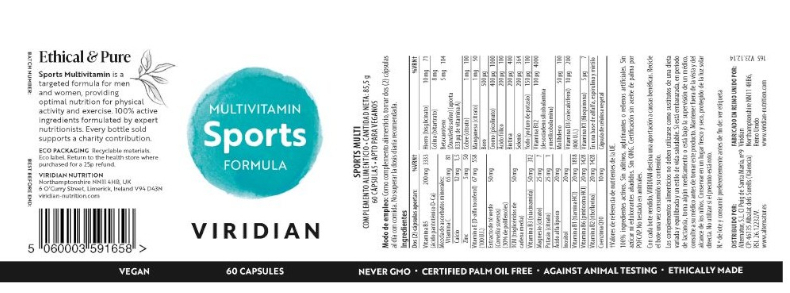 Viridian Sports Multi 60 Cápsulas