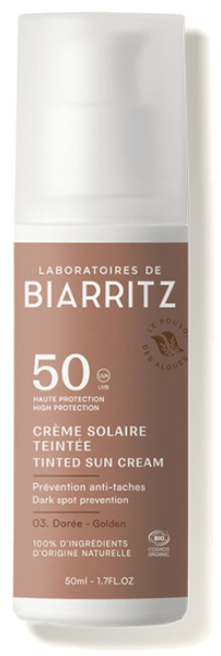 laboratoires de biarritz alga maris crema color dorado spf50 50 ml