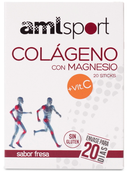 AMLSport Colágeno Con Magnesio + Vit C 20 Sticks