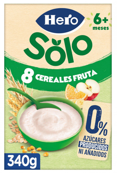 Hero Baby Papilla De 8 Cereales Y Fruta 340 Gr