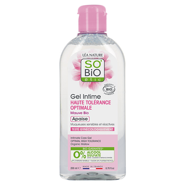 So'Bio Étic Douche Gel Intime Haute Tolérance Optimale Mauve Bio 200ml 3