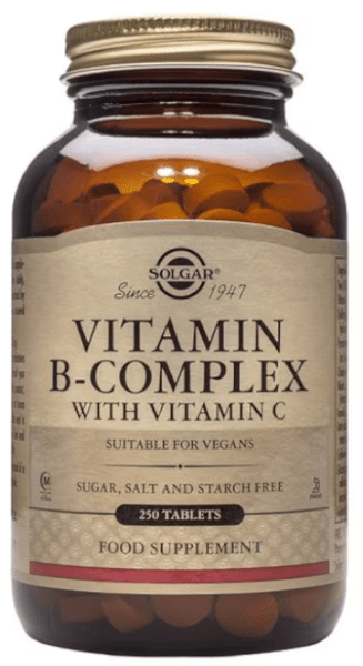 Solgar B-Complex con Vitamina C 250 Comprimidos