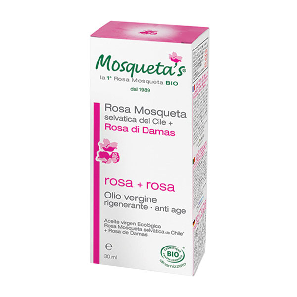 Mosqueta's Huile de Rose Musquée Sauvage du Chili + Rose de Damas Bio 30ml