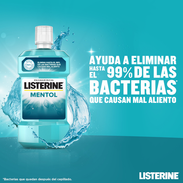 Listerine Mentol Antiséptico Bucal 500ml + 95 Ml