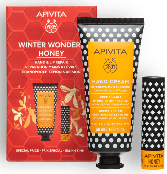 Apivita Crema Manos Miel 50 ml + Bálsamo Labial