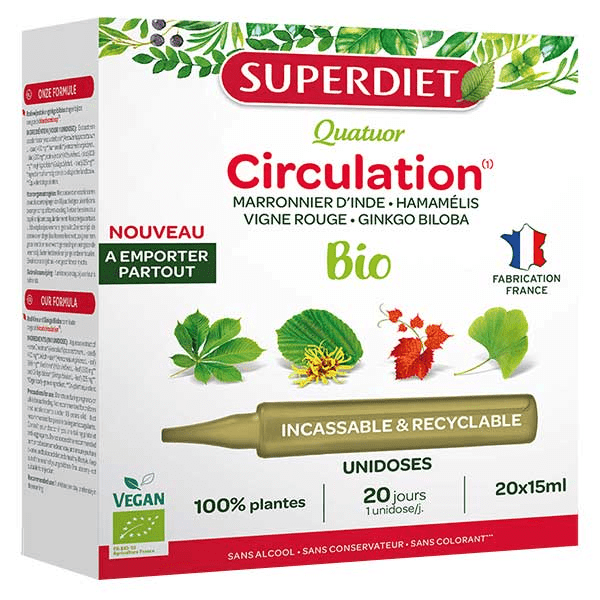 Quatuor Circulation Bio 20 unidoses de 15ml 4