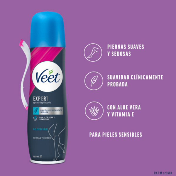 Veet  Spray Depilatoria Pieles Sensibles 150ml