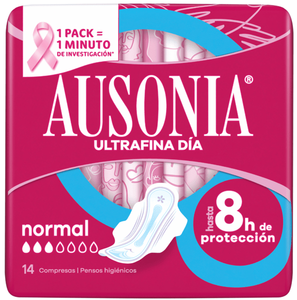 Ausonia Compresa Ultrafina Normal Alas 14 uds