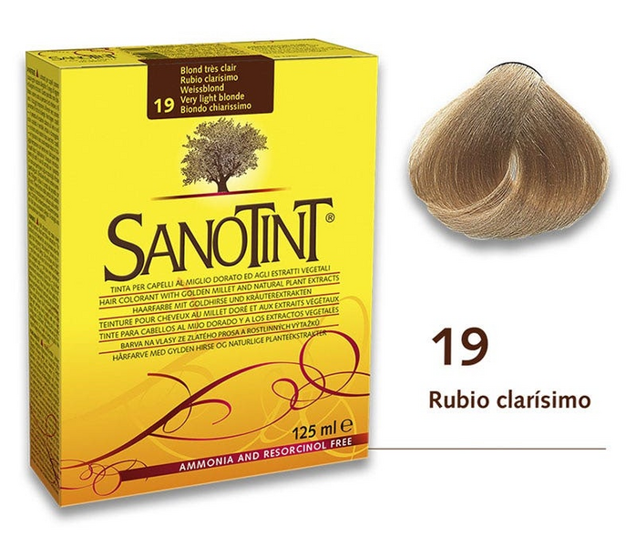 Sanotint Tinte Classic 19 Rubio Clarísimo 125ml