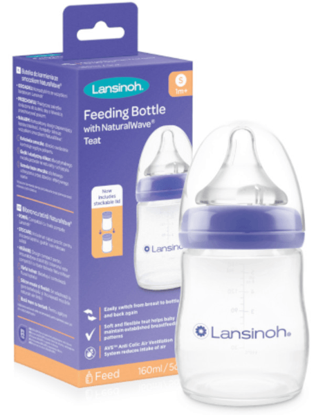 Lansinoh Biberón con Tetina Natural Wave 160 ml