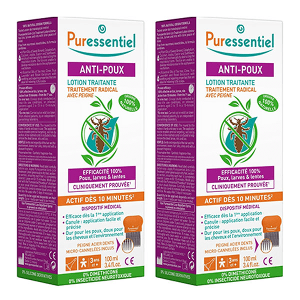 - Lotion Traitante avec peigne – 2x200ml