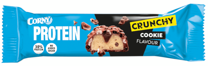 Corny Protein Barritas Proteicas de Cookies con Cobertura Crujiente Chocolate 0% Azúcares Añadidos 45 gr