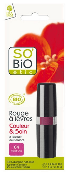 So Bio Étic Barra de Labios Violet Tono 04 4,5 gr