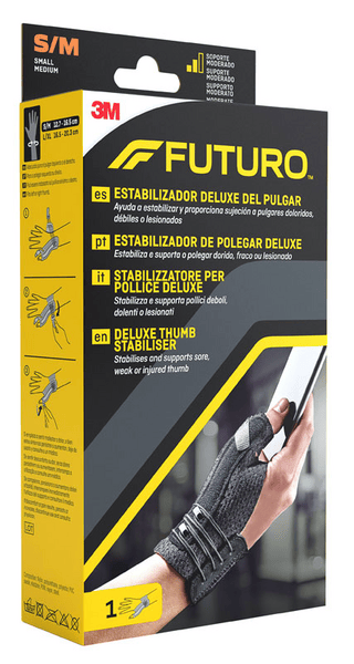 Futuro™ Estabilizador Deluxe del Pulgar Color Negro Talla S/M
