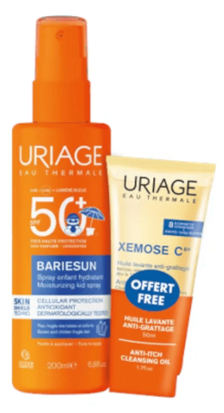 Uriage Azul Pack Barriésum Spray Niños Spf50+ 200 Ml + Aceite Xemose C8+ 50 Ml - Imagen 3