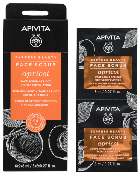 Apivita Express Beauty Mascarilla Exfoliante Suave con Albaricoque 2x8 ml