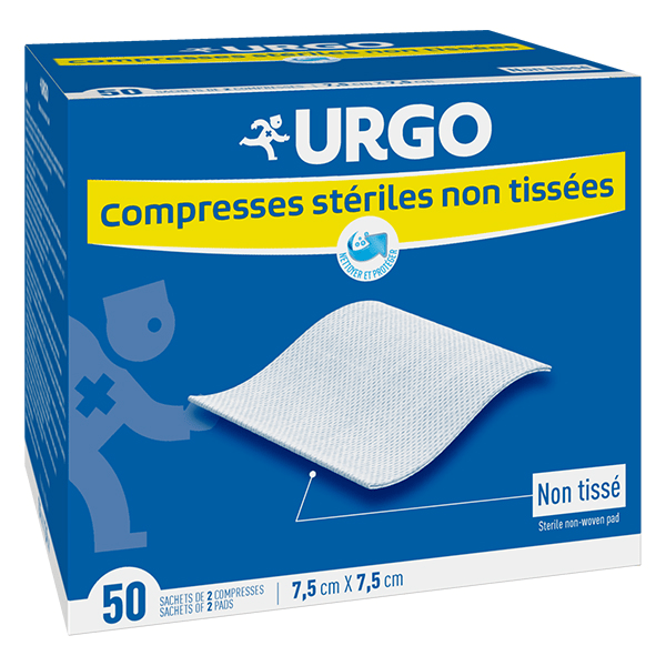Soins Infirmiers Compresse Non Tissé Stérile 7,5 x 7,5cm 50 sachets 3