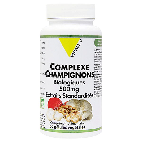 Complexe Champignons 500mg Bio 60 gélules végétales 3