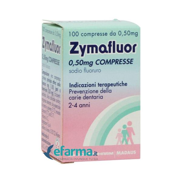 Zymafluor 0,50 mg Sodio Fluoruro Prevenzione Carie 100 Compresse