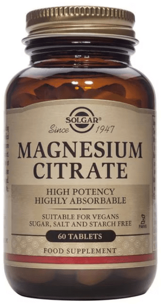 Solgar Citrato De Magnesio 200Mg 60 Comprimidos