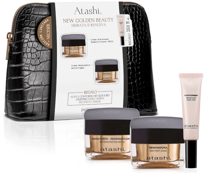 Atashi Crema Cellular Hidratante 50 Ml + Renovadora 50 Ml + Regalo Contorno Ojos